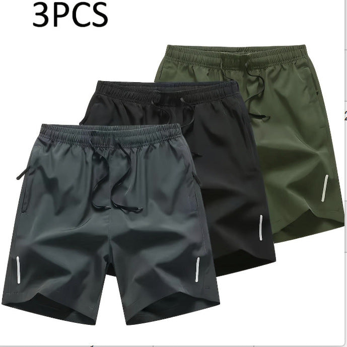 Fashionable Zippered Pocket Casual Men's Shorts