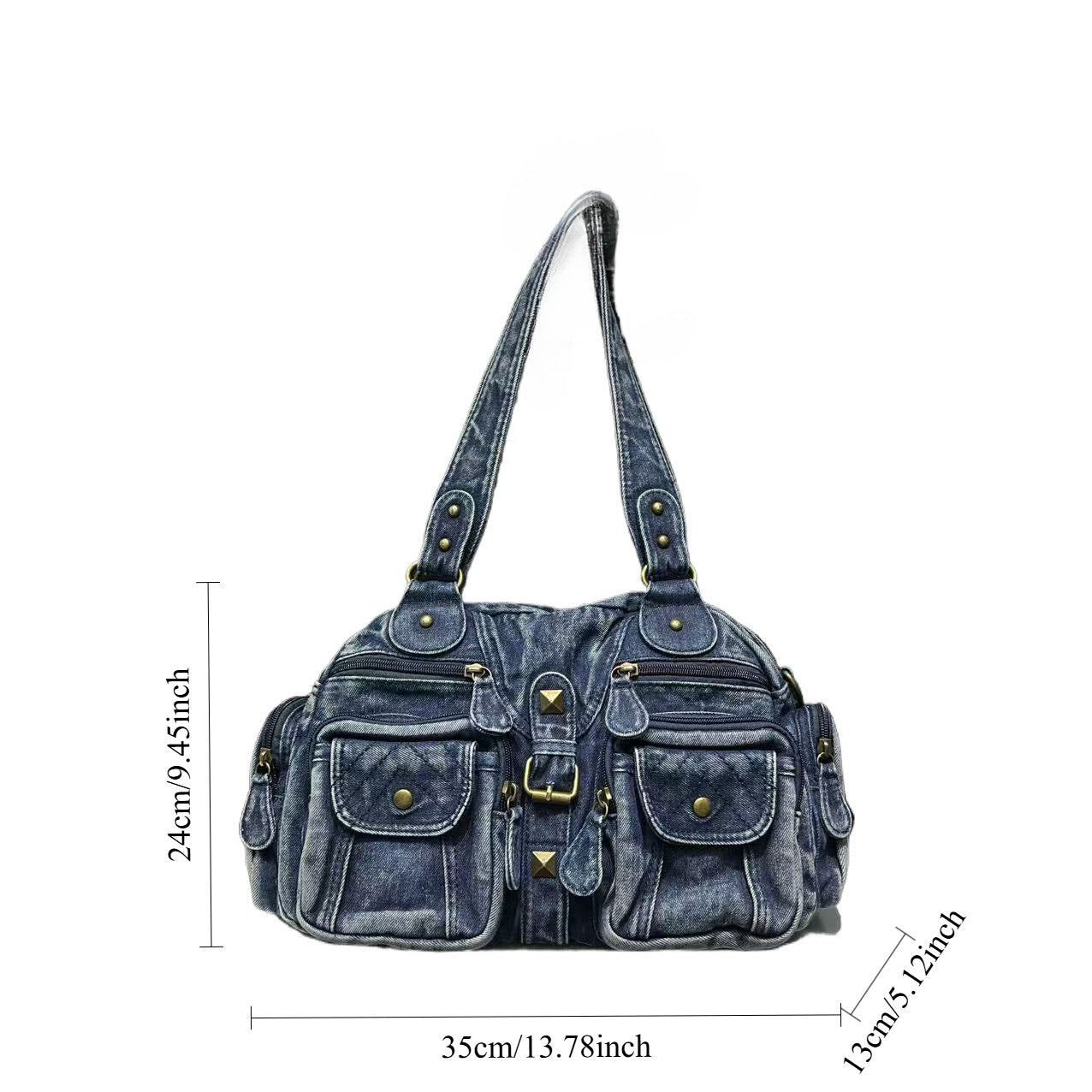 Women's Multi-pocket Distressed Vintage Crossbody Bag