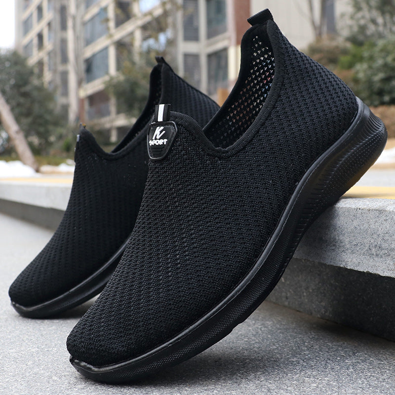 Spring Men's Shoes Casual Shoes, Breathable Flyknit Sneakers