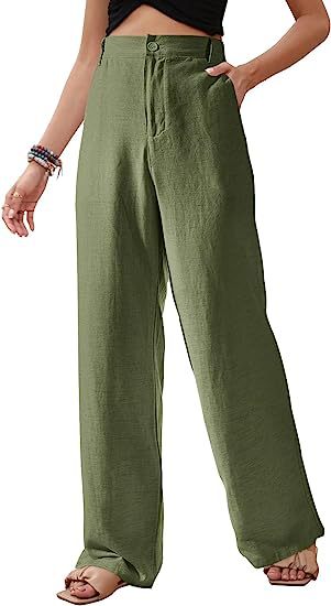 Flowing Casual Button-Down Summer Beach Pants