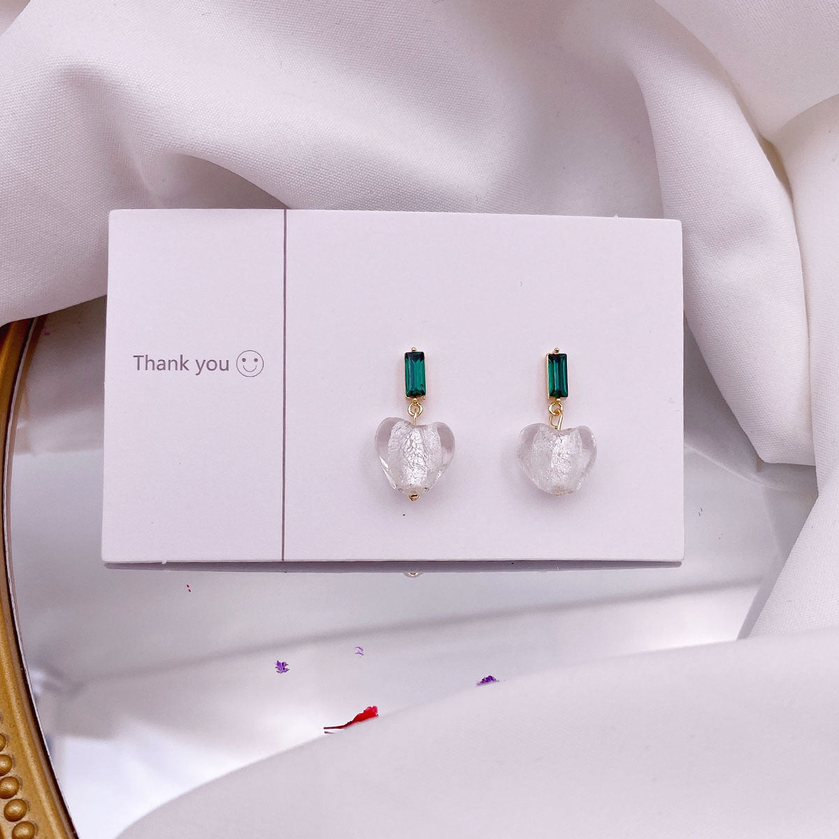 Freshwater Pearl Earrings For Women Unique Design With Green Zircon