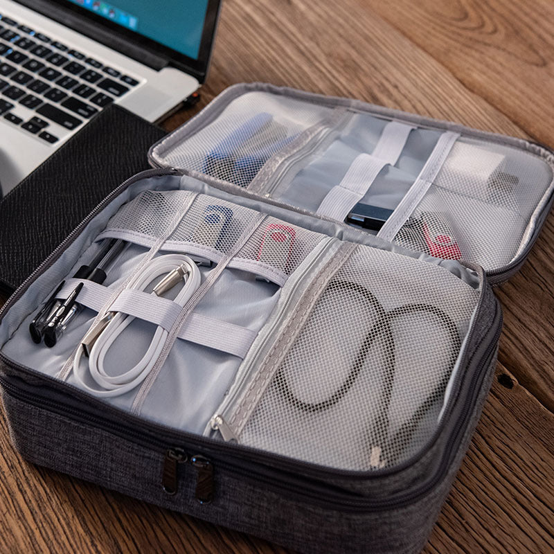 Electronics Organizer Travel Cable Organizer Bag Waterproof Portable Digital Storage Bag Electronic Accessories Case Cable Charger Organizer Case Multifunctional Waterproof Storage Bag TRENDFLOW