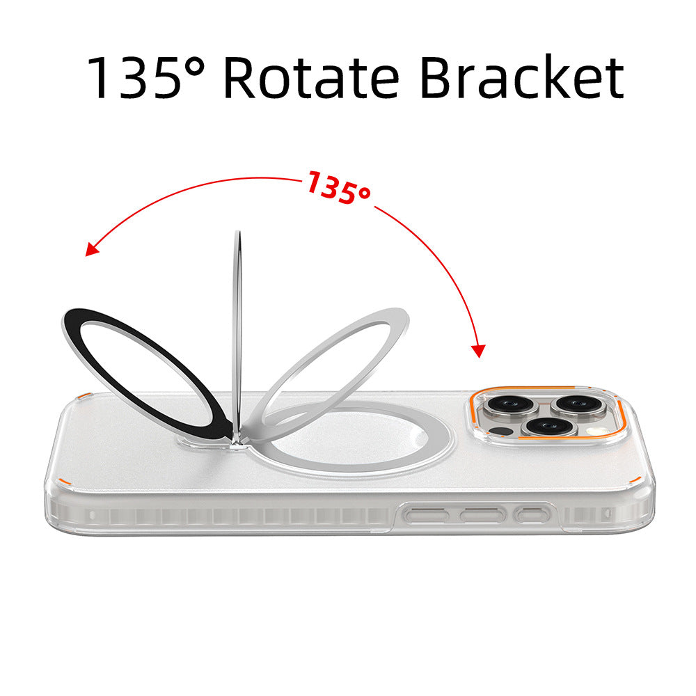 Nuova custodia per telefono con supporto magnetico colorato con supporto per custodia di ricarica wireless trasparente magnetica Magesafe per telefono
