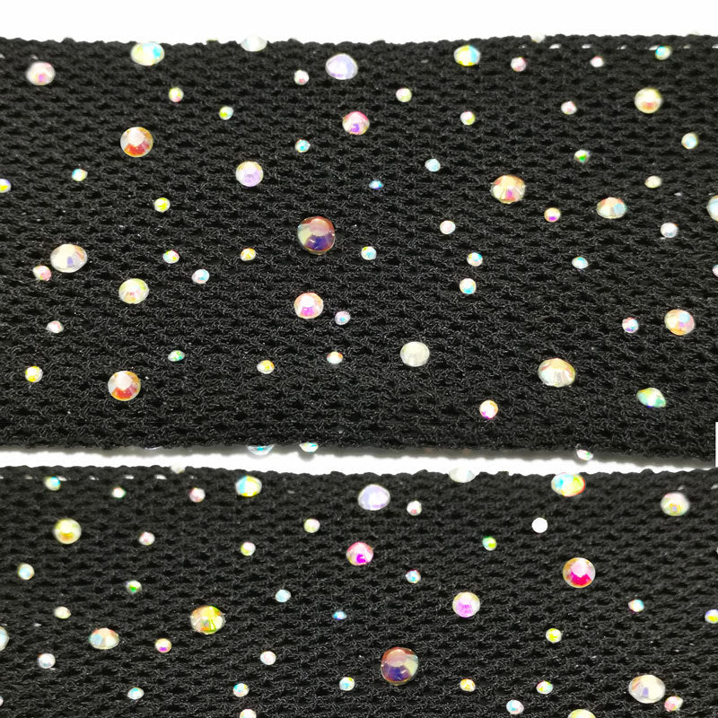 Women's Fishnet Tights With Hot-fixed Rhinestones And Colored Crystal Accents TRENDFLOW