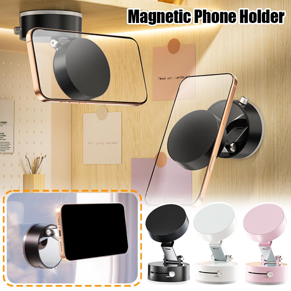 Supporto magnetico pieghevole per auto con ventosa, pieghevole, con navigazione a mani libere per smartphone