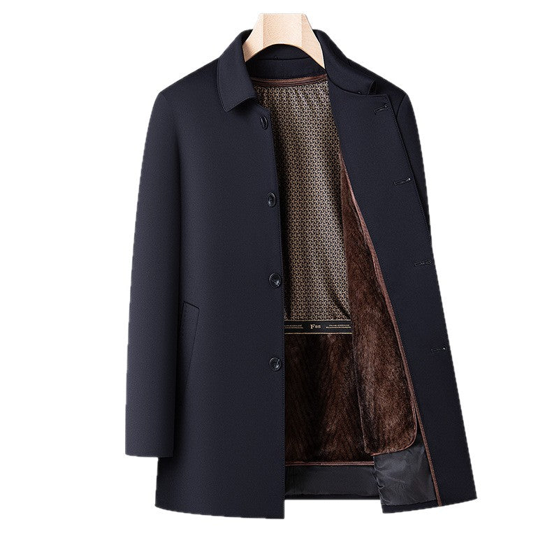 Down Men's Mid-length Detachable Down Liner Coat
