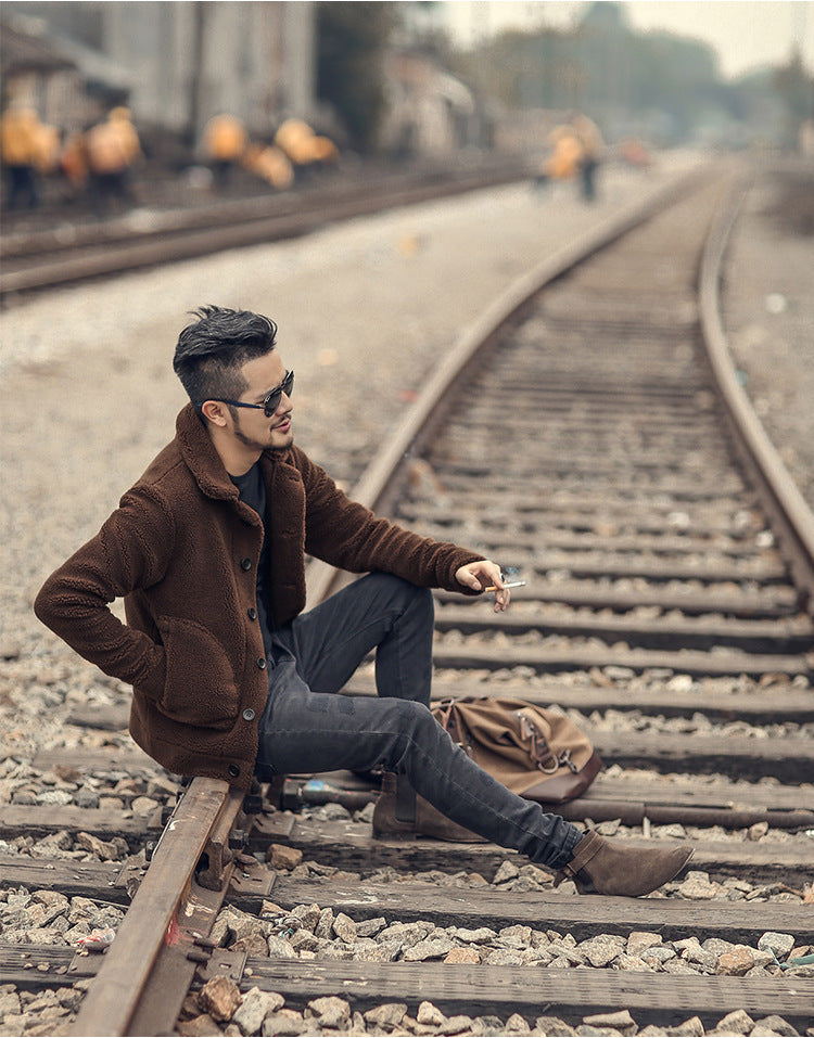 Giacca invernale calda pelliccia