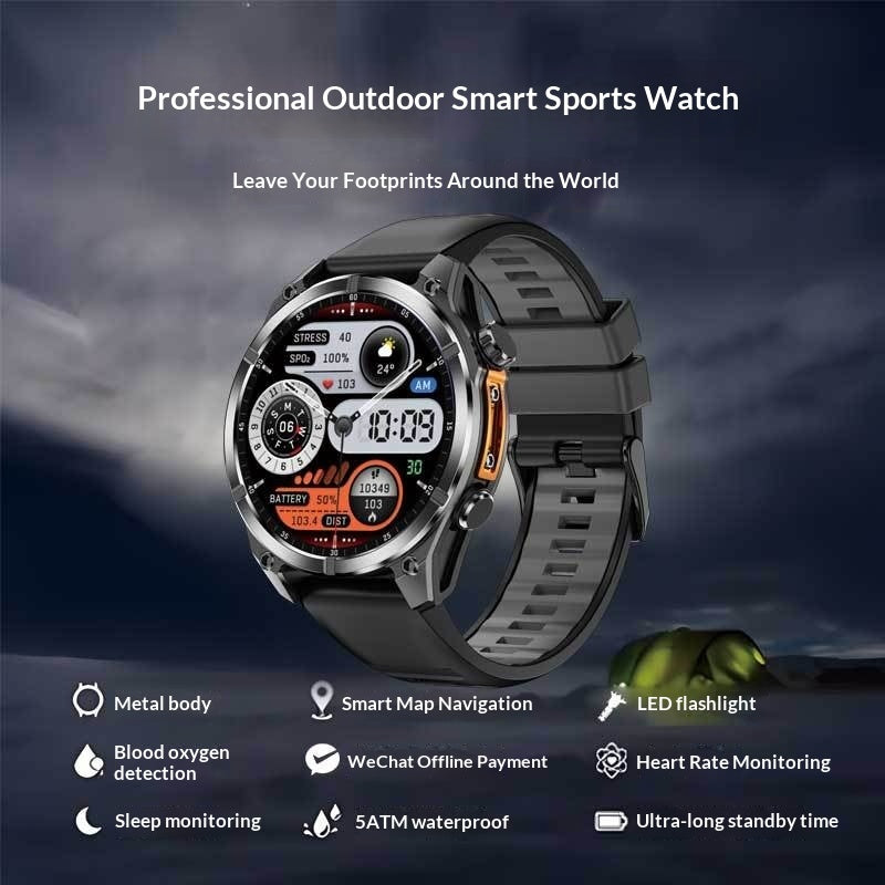 Running And Hiking Lighting Lamp  Outdoor Sports Smartwatch