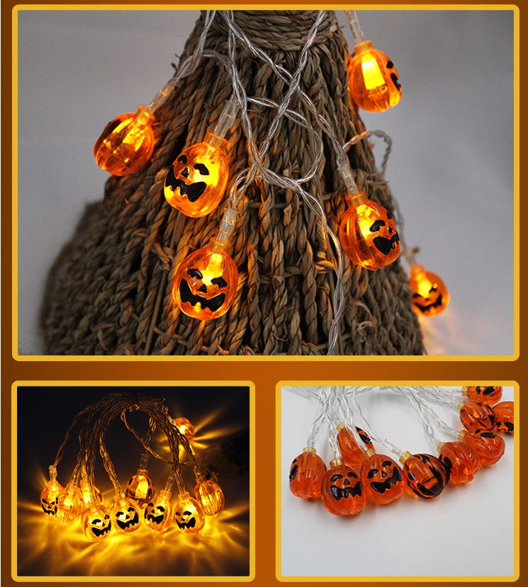 Decorazione di Halloween con lanterna a LED a forma di zucca
