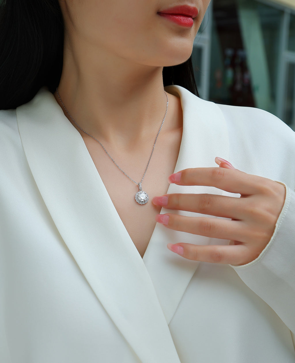 Dandelion Necklace - A Fashionable And Light Luxury Jewelry Pendant Necklace Set With Top-quality Moissanite, S925 Silver Plated Platinum