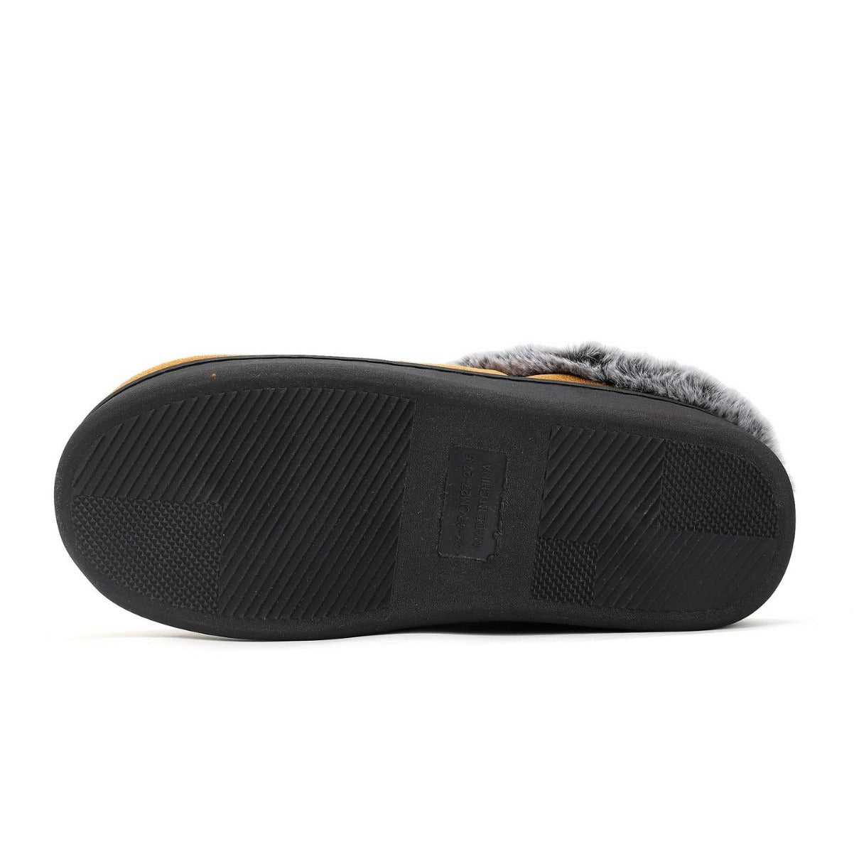 Men's Faded-Edge Mark Shoes WarmIndoor-Outdoor Fleece-LinedNon-Slip Thickened Cotton Slippers