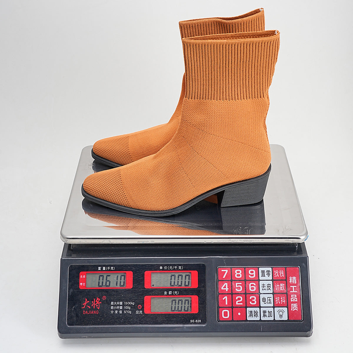 New Style Mid-calf Pointed-toe Socks That Flatter And Slim The Legs Paired With Ankle Boots