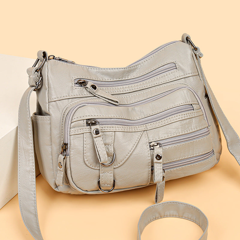 Summer New Arrival PU Fashionable Trendy Soft Washable Shoulder Bag