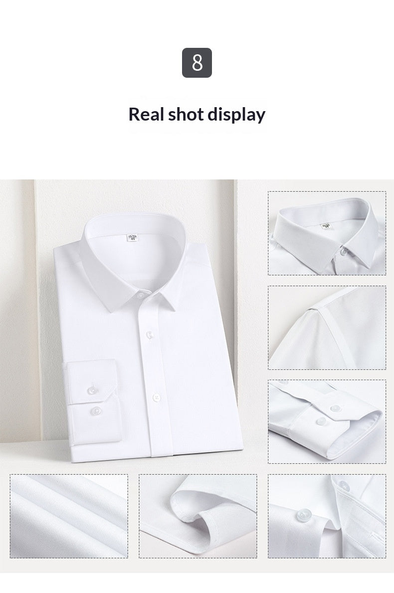 Camicia da lavoro professionale da uomo, non stirabile