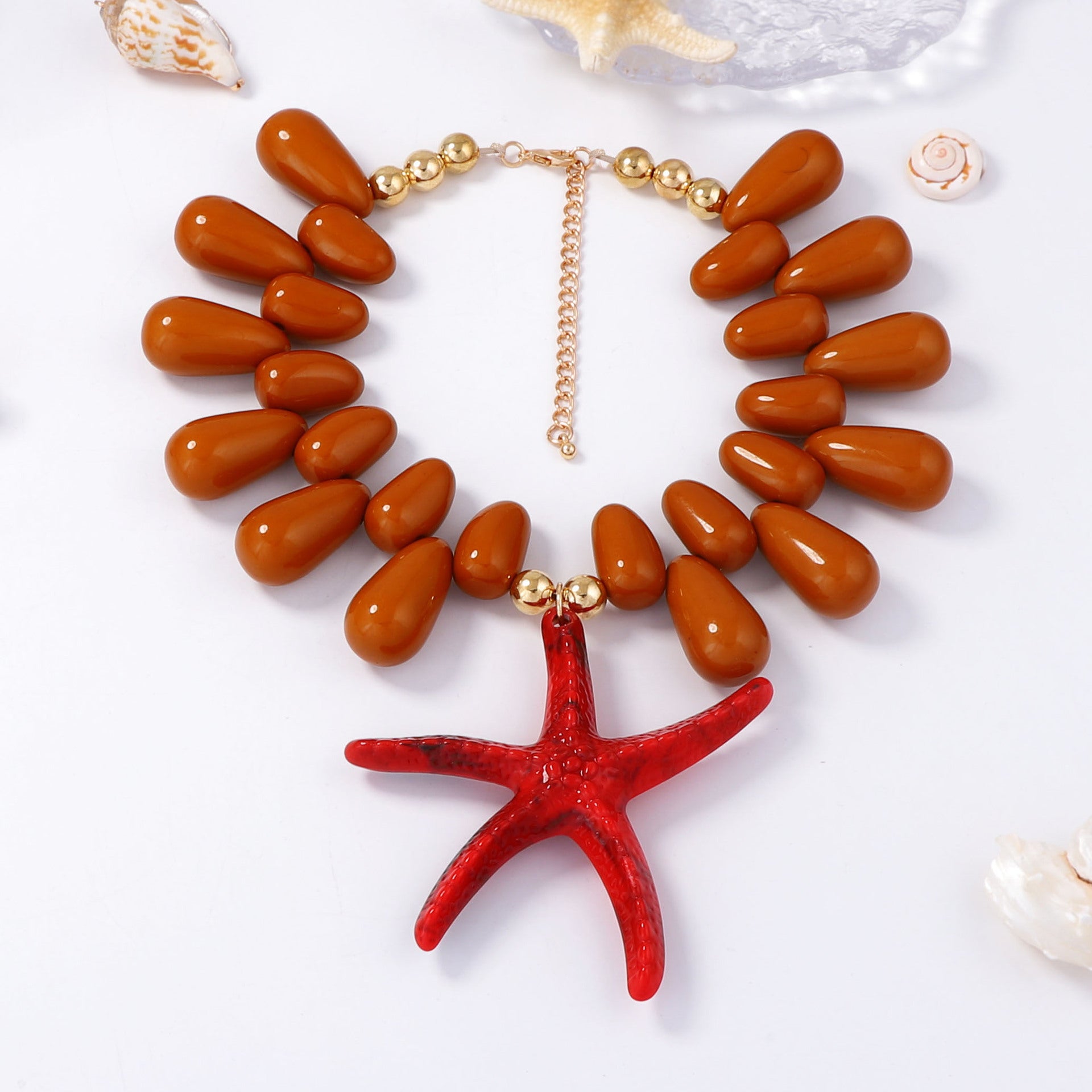 Dramatic Starfish Pendant Necklace For Women