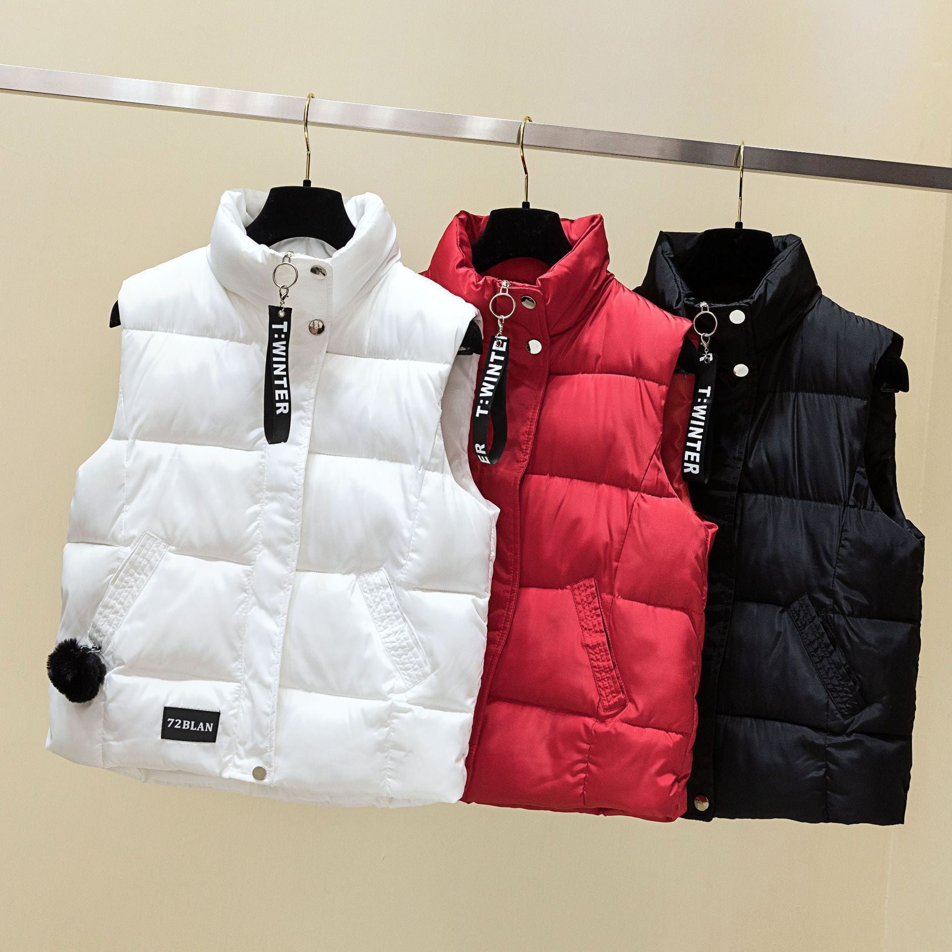 Short Hair Ball Korean Fall Winter Down Padded Jacket