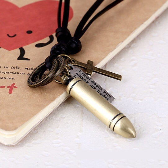 Hexagram Necklace Abacus Bullet Peace Pendant