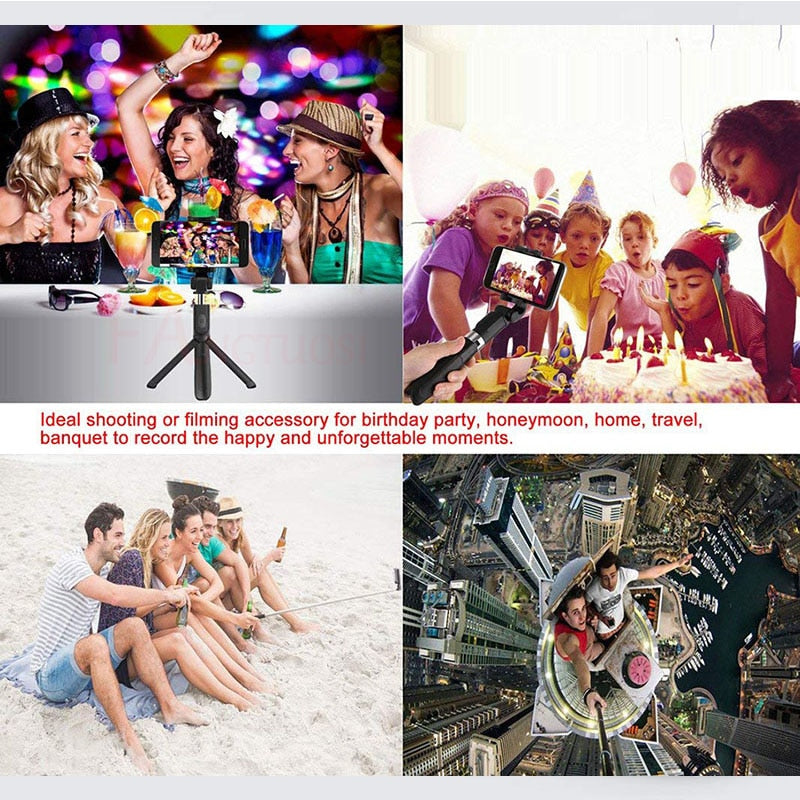 Compatibile con Apple, treppiede selfie stick mobile universale live triangolo staffa One Bluetooth Selfie Artifact