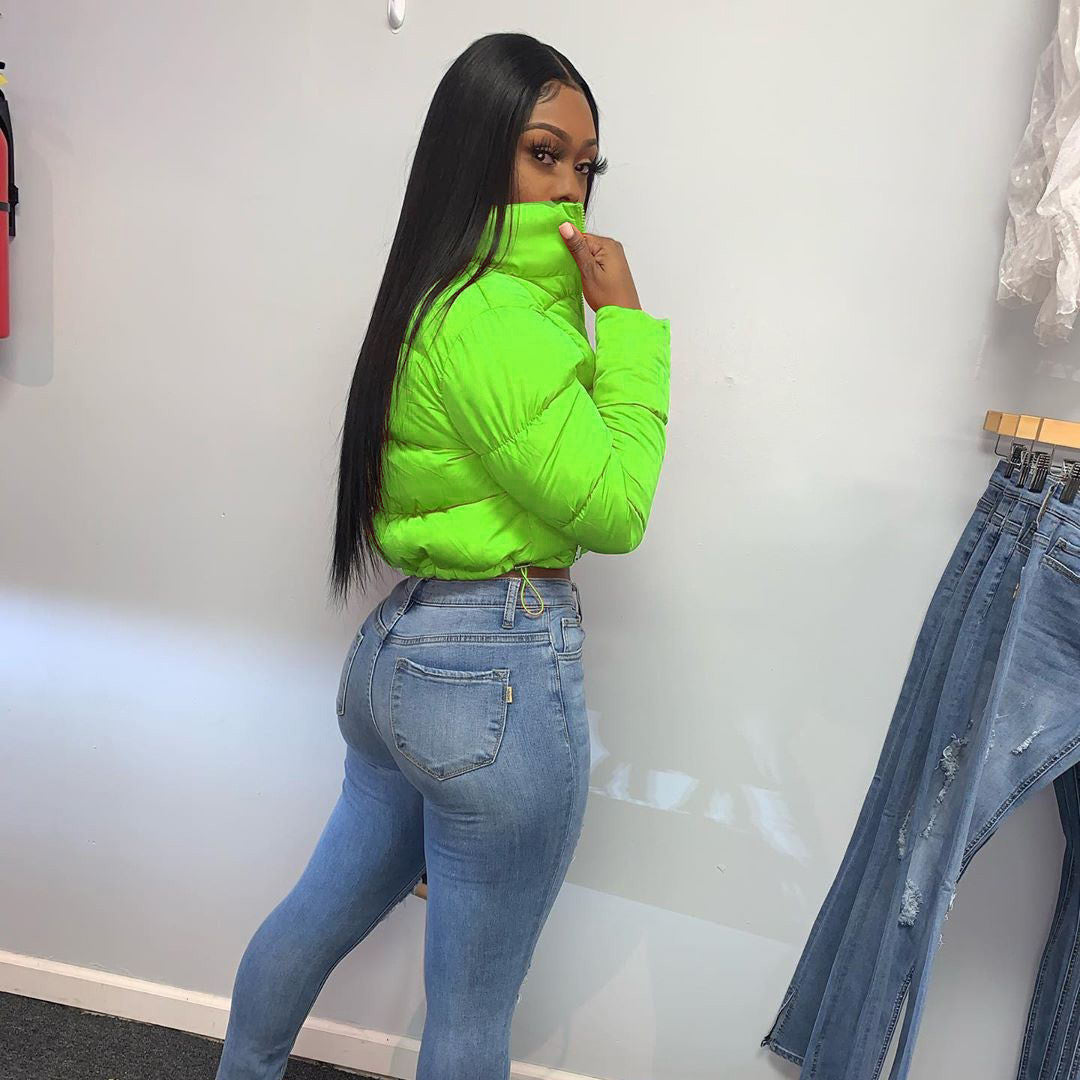 Giacca invernale a tinta unita, giacca antivento