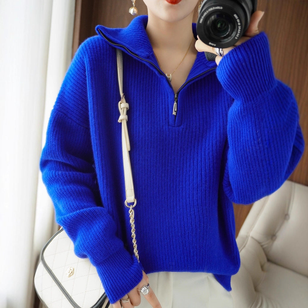 Women's Thickened Pullover Knitted Sweater Top