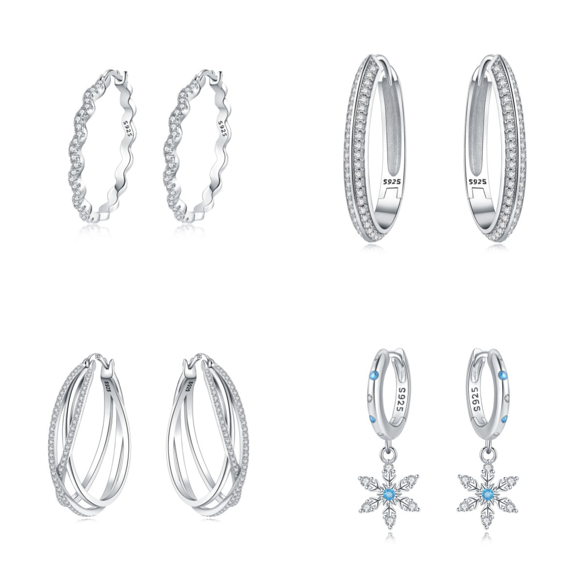 New Original Design High-End Silver-Plated Earrings For Women