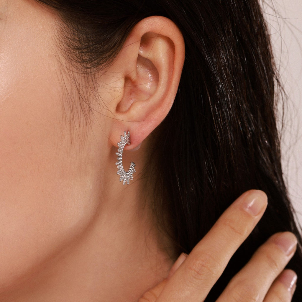 New Trendy C-shaped Sunray Earrings For Women