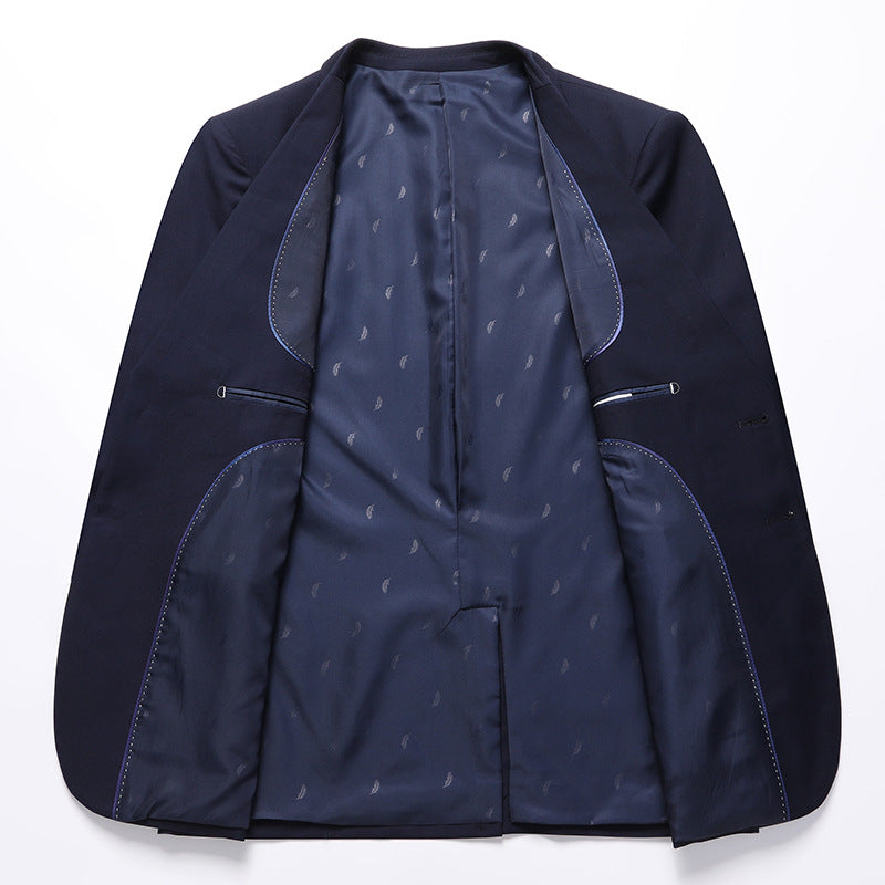 Completo da uomo in stile sudcoreano, slim fit, a due bottoni