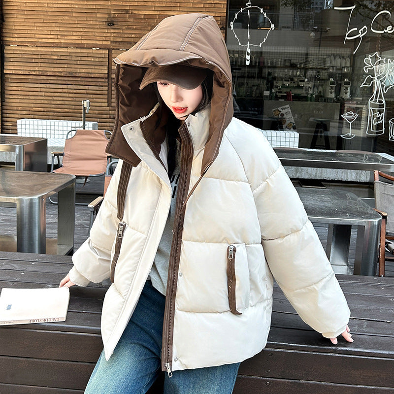 Cotton-padded Winter Thickened Hooded Warm Jacket