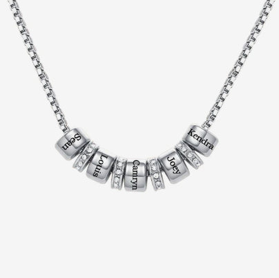 Fashion Diamond Engraved Stainless Steel Necklace Personalized Women's Everyday Pendant