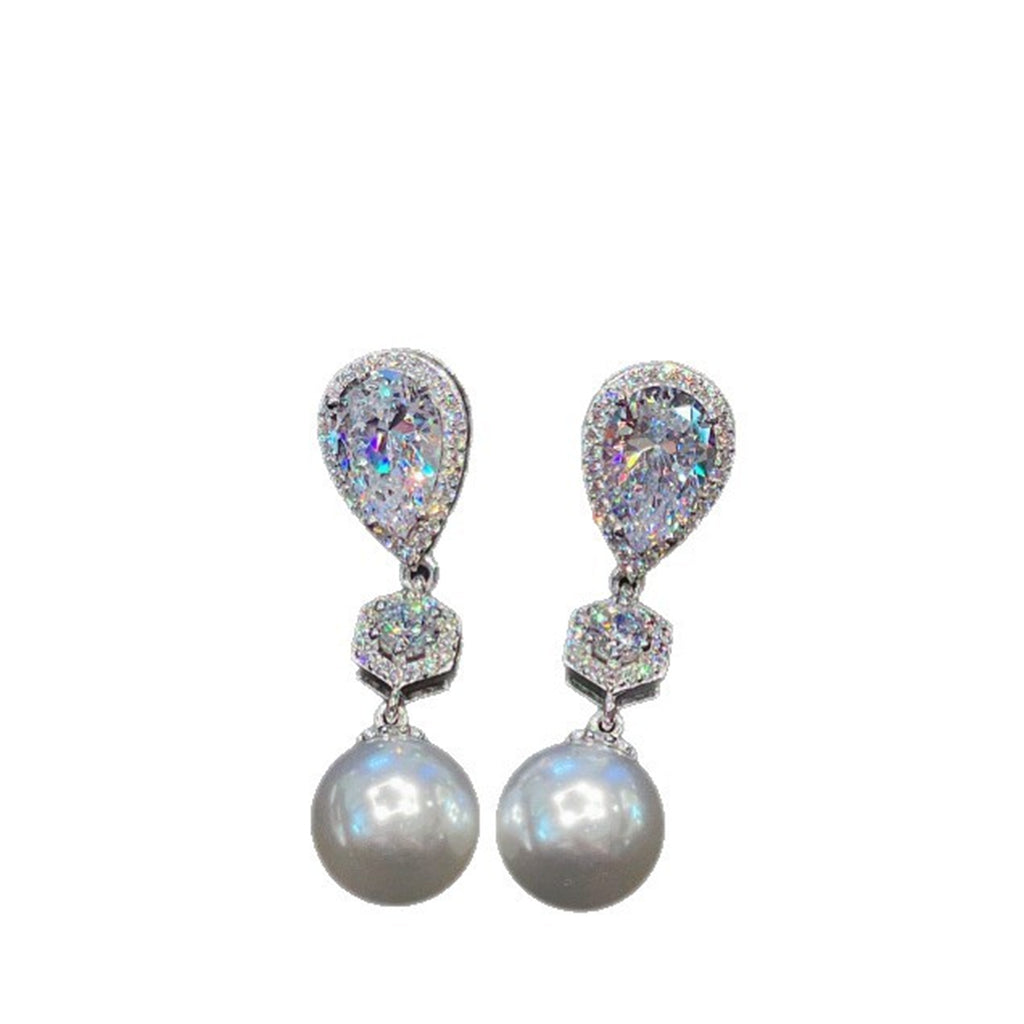 Luxurious Ornaments Inlaid With Zircon Earrings