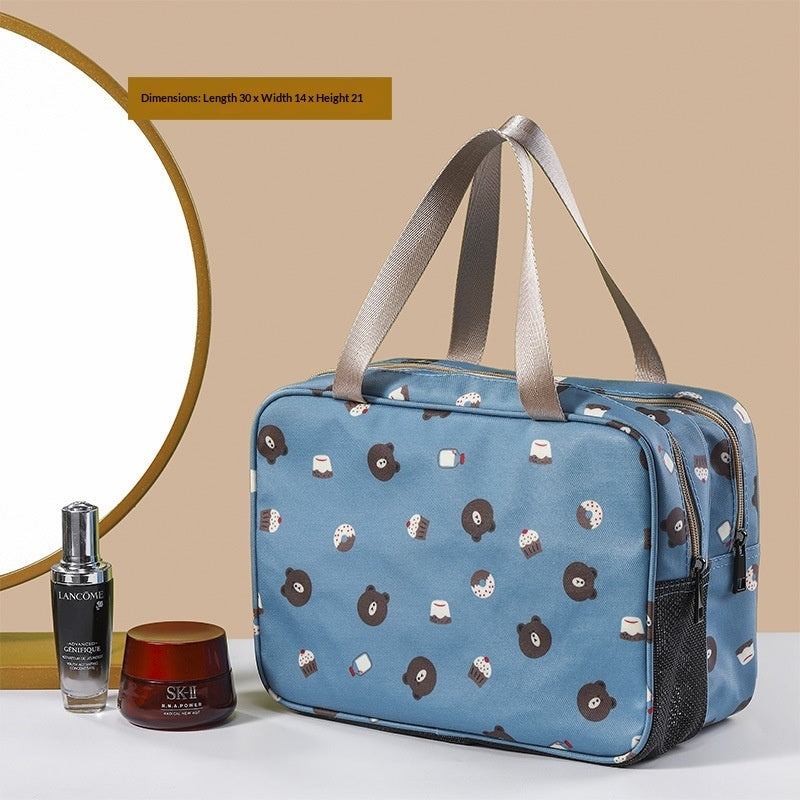 Cosmetic Storage Makeup Bag Large Capacity Double-layered