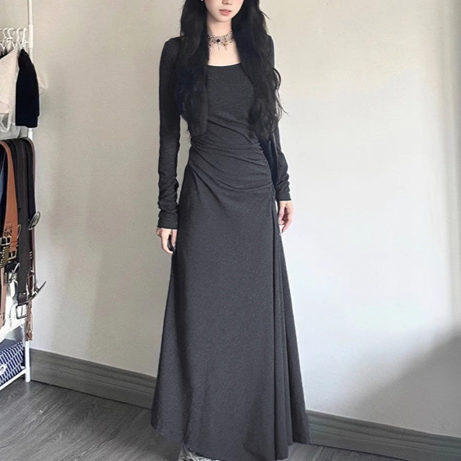 French Slim-fit Elegant Long-sleeved Dress For Women