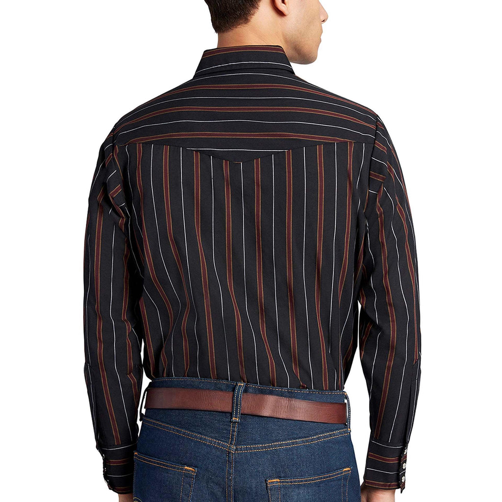 Fashionable Long-sleeve Western-style Striped Shirt For Men