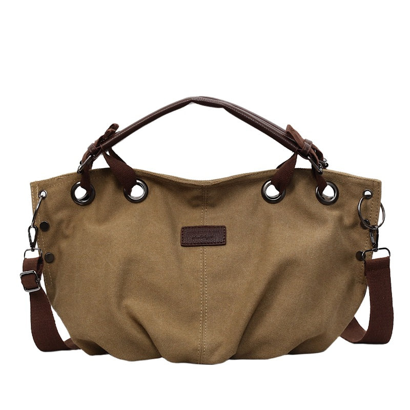 Women's Commuter Large-Capacity Workwear Canvas Shoulder Crossbody Bag