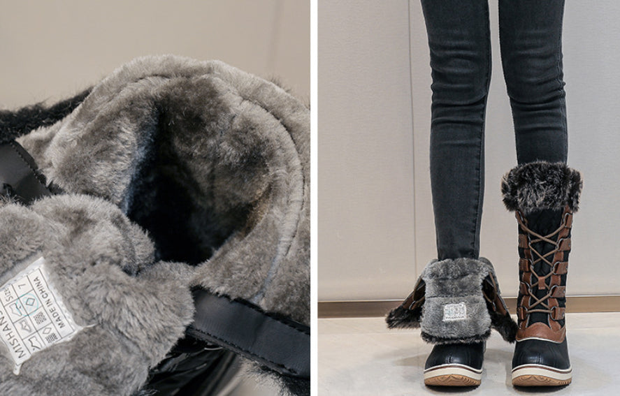 Women's High-top Flat Snow Boots