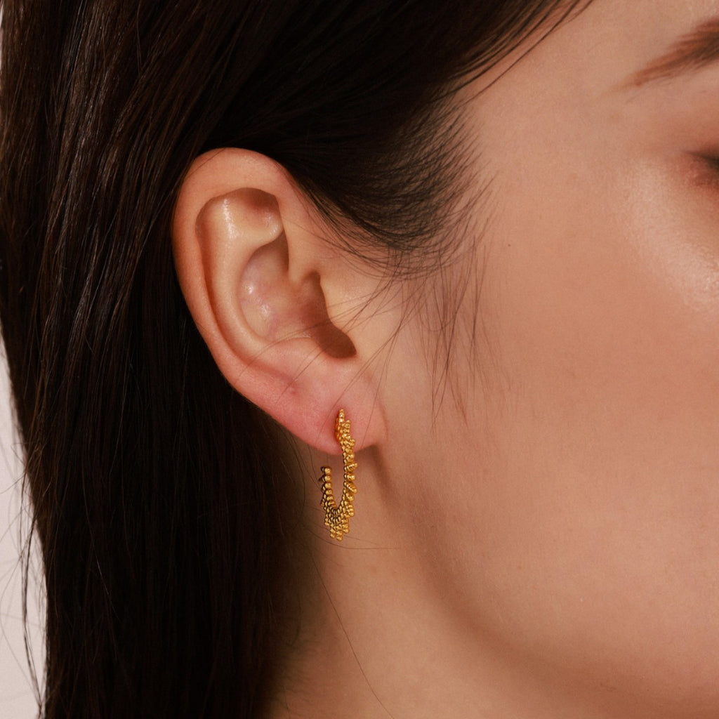 New Trendy C-shaped Sunray Earrings For Women