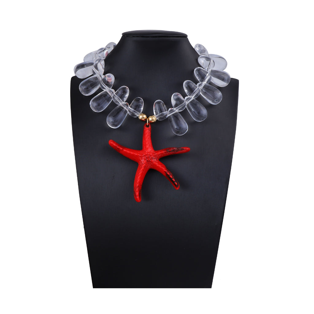 Dramatic Starfish Pendant Necklace For Women