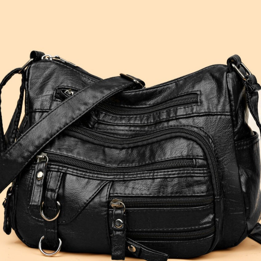 Summer New Arrival PU Fashionable Trendy Soft Washable Shoulder Bag