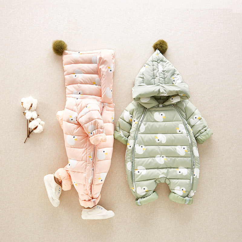 Piumino bianco invernale per neonati