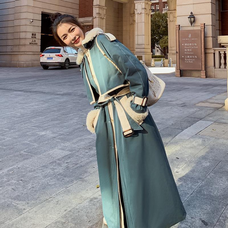 Giacca invernale lunga in cotone da donna