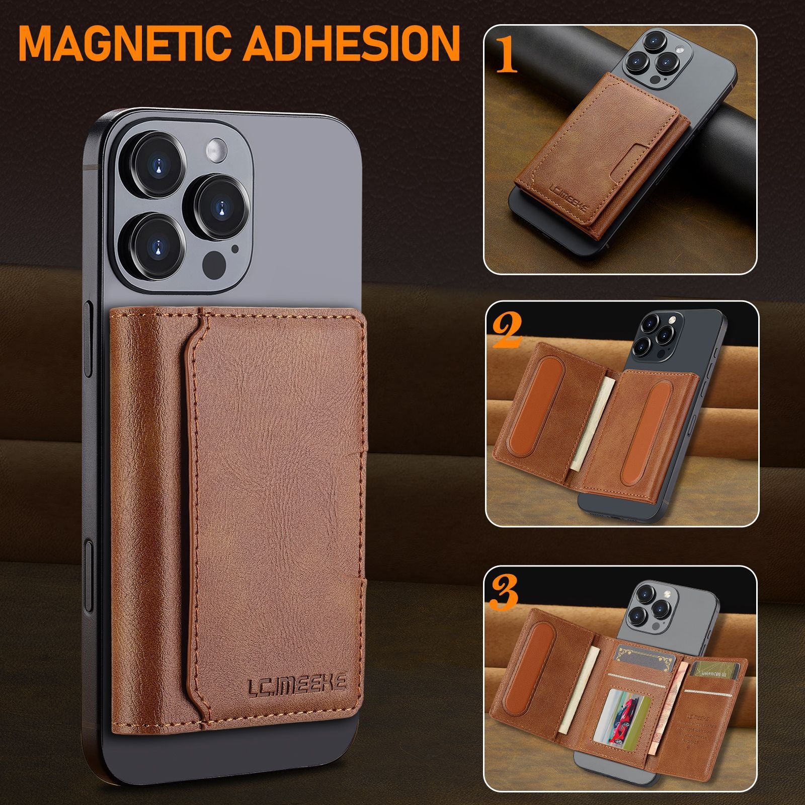 Compatible MagSafe Wallet Magnetic Card Holder