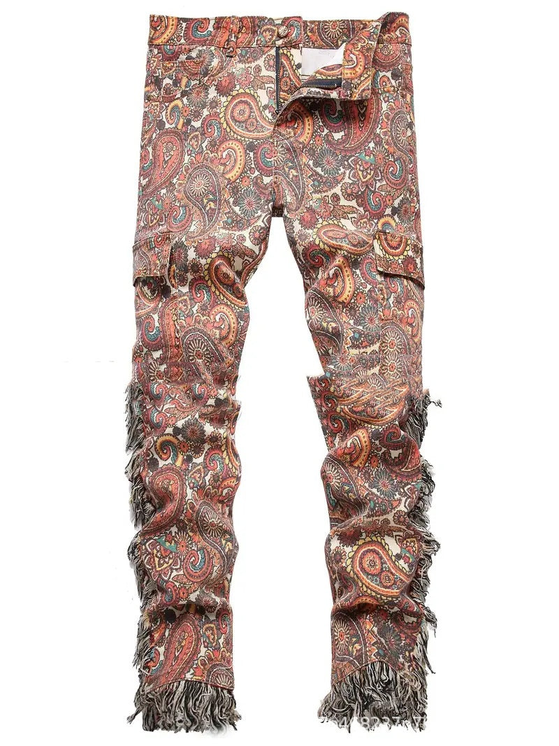 Camouflage European And American Jeans