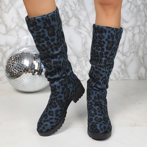 Blue Leopard Print