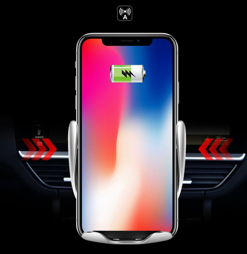 Caricabatterie wireless per auto da 10 W, ricarica wireless rapida a induzione con supporto per telefono per auto S5