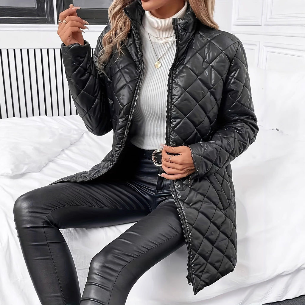 Women's Long Cotton Coat For Autumn And Winter Warmth