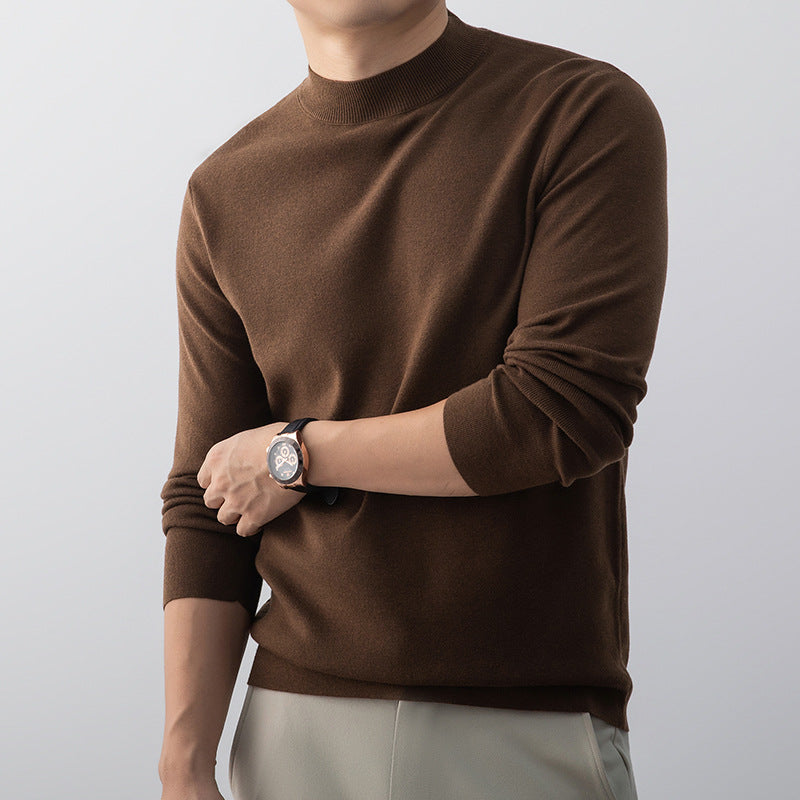 Men's Wool-blend Knitwear With A Mock Turtleneck