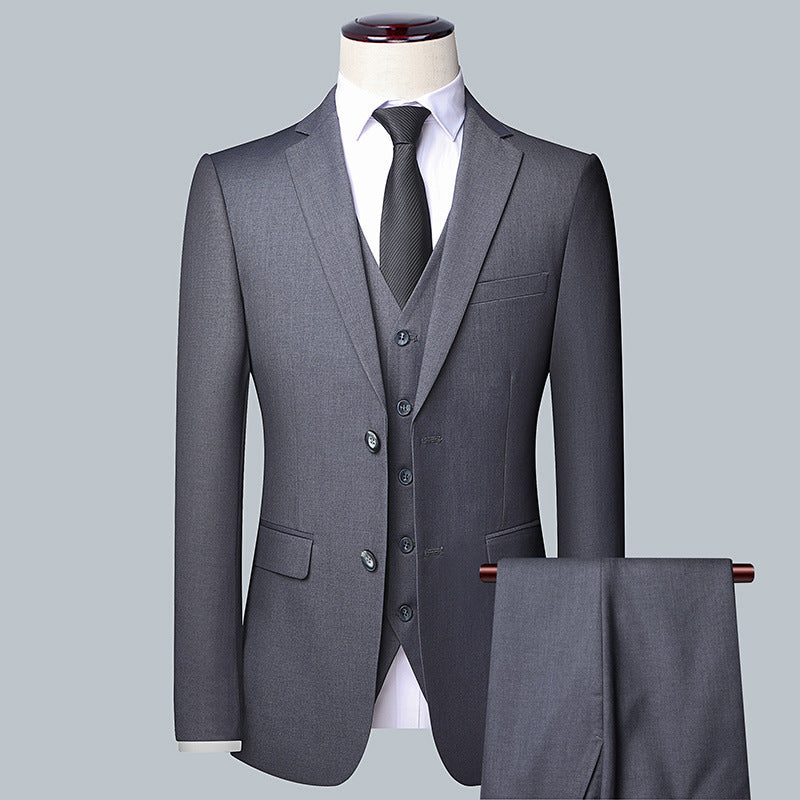 Completo da uomo in stile sudcoreano, slim fit, a due bottoni
