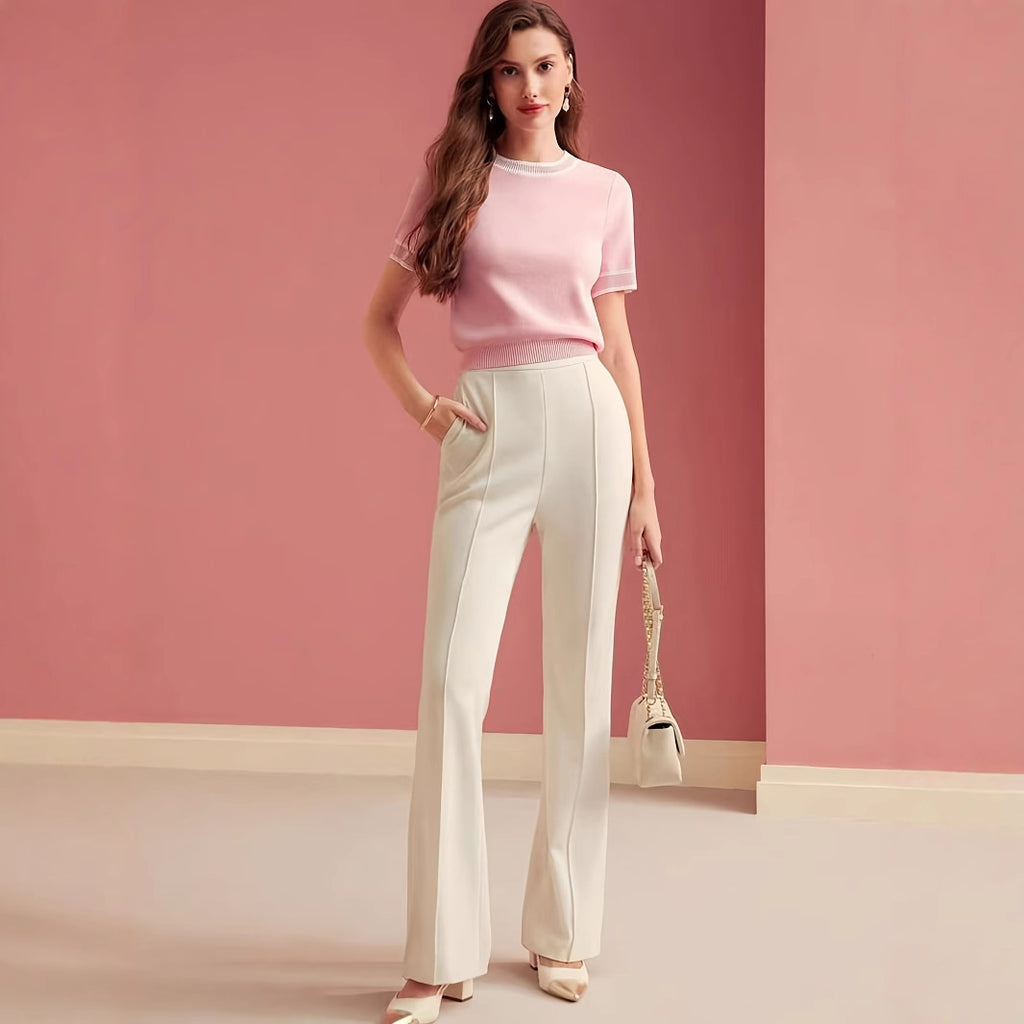 Women's Fashion High-end Casual Color-block Knitwear