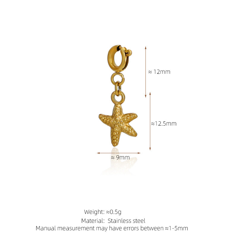 Stainless Steel Marine Life Starfish Shells Conch And Hearts