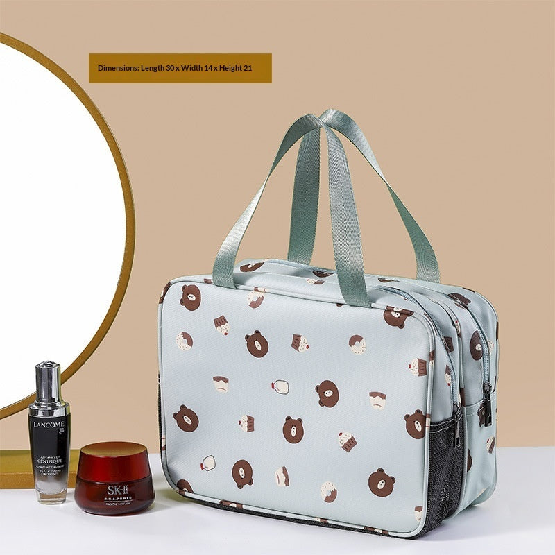 Cosmetic Storage Makeup Bag Large Capacity Double-layered